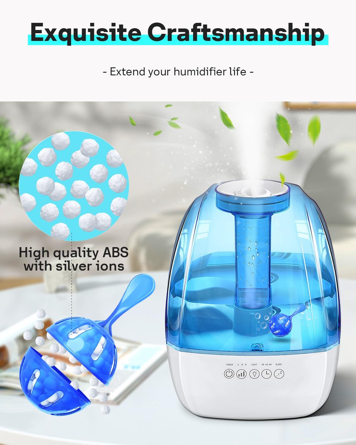 Leemone Humidifier Cleaner 20 Pack, Demineralization Cleaning Ball, Works in All humidifiers and