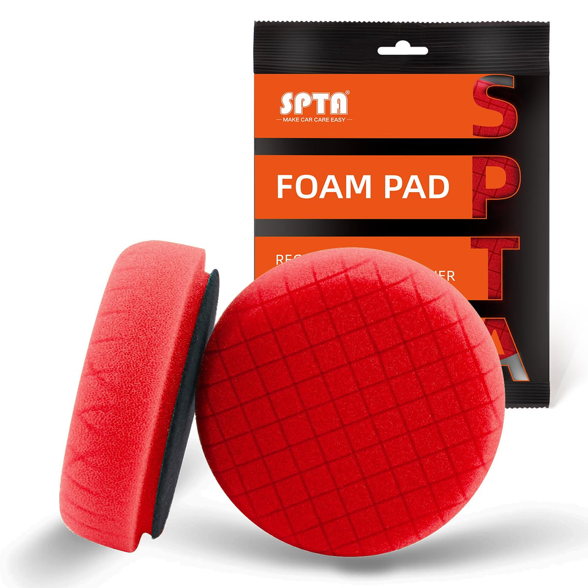 Red Finish Polishing Pads, Buffing Pads, SPTA 1Pcs 3.5 Inch Face for 3 Inch 80mm Backing Plate