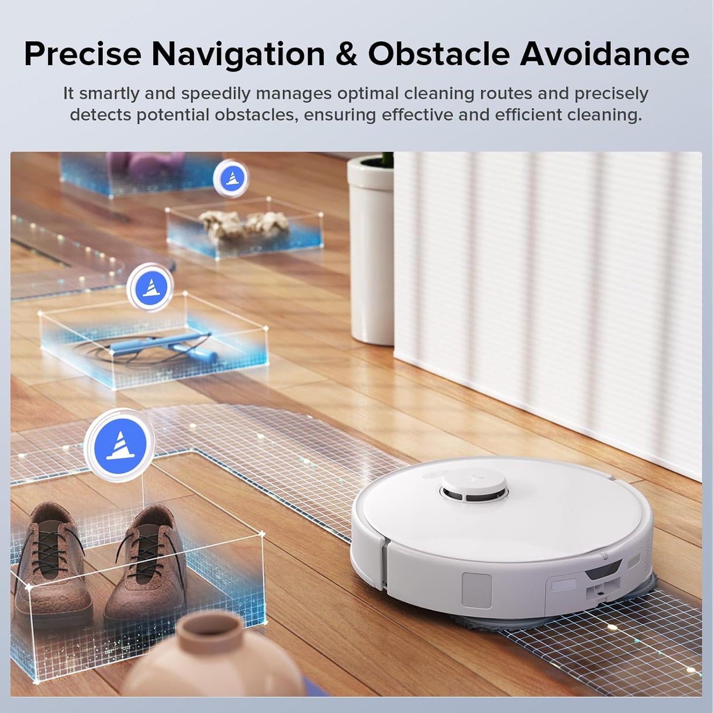 Roborock Qrevo Edge S5A Robot Vacuum and Mop, 18,500Pa, Zero-Tangling, DuoDivide Main Brush