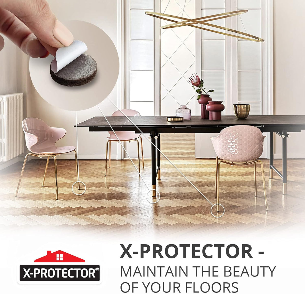 Felt Furniture Pads X-PROTECTOR 235 PCS Premium Furniture Pads - Felt Pads Furniture Feet Best Wood