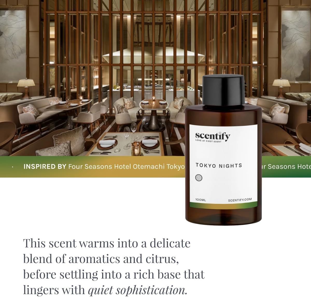 Scentify Tokyo Nights Aroma Oil Refill Scent for Oil Diffusers Luxurious Relaxing Aromatherapy
