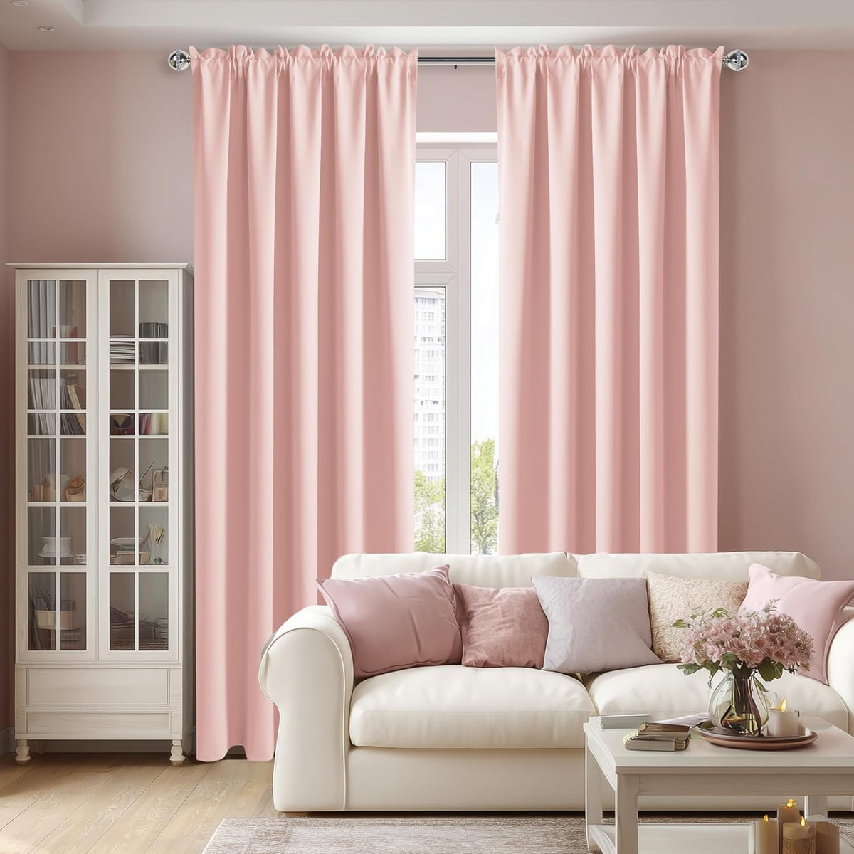 DWCN Blackout Curtains for Living Room Thermal Insulated, Energy Saving & Noise Reducing Bedroom