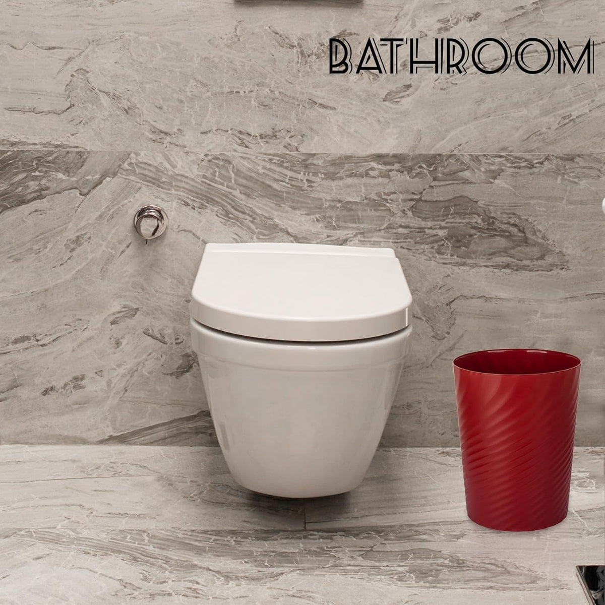 UUJOLY Plastic Small Trash Can Wastebasket, Garbage Container Basket for Bathrooms, Laundry Room
