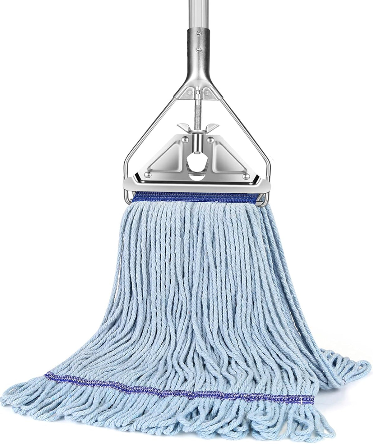 String Mop Heavy Duty for Floor Cleaning- Industrial Commercial Wet Mop with 59inch Mop Handle for