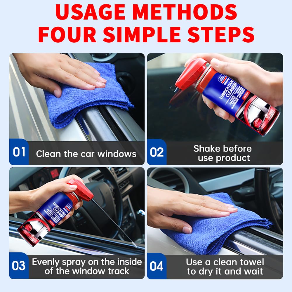 Glodway Automotive Window Door Seal,Silicone Seal Lubricants,Track Lube for Electric Windows,Noise