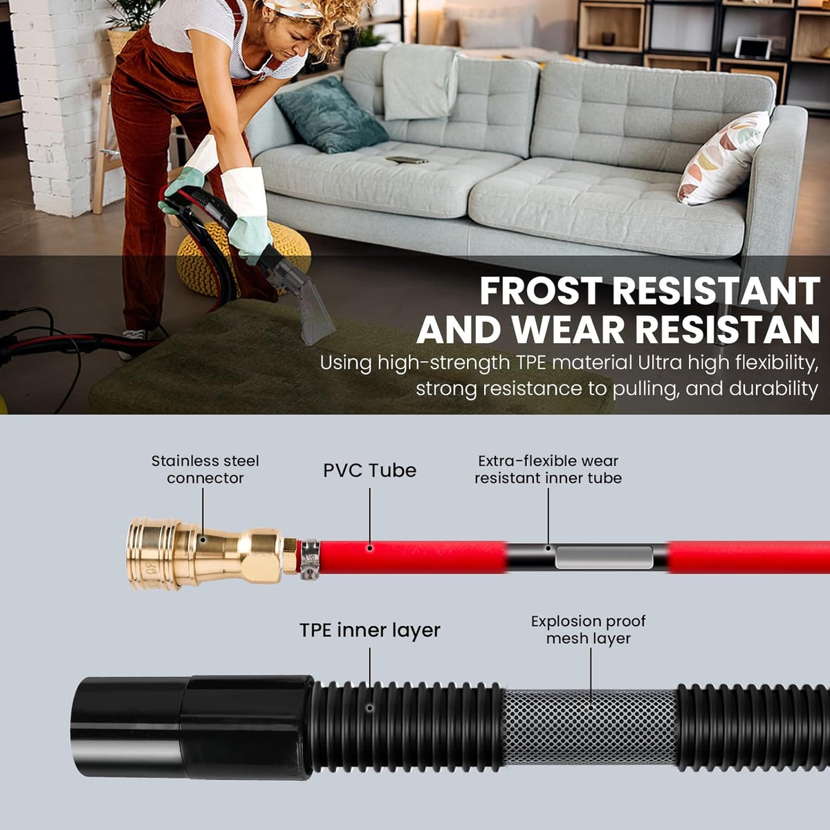 Shop Vac Extractor Kit, Better Extractor Hose Kit for Carpet & Upholstery Cleaning in Home and