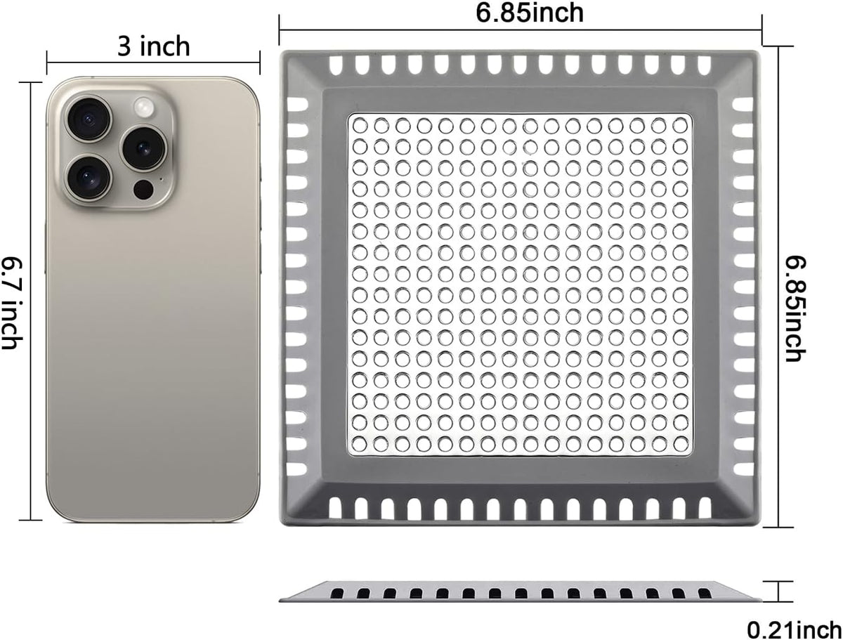 Hair Catcher/Drain Strainer/Shower Drain Cover for Bathroom Floor Drain, Stainless Steel and