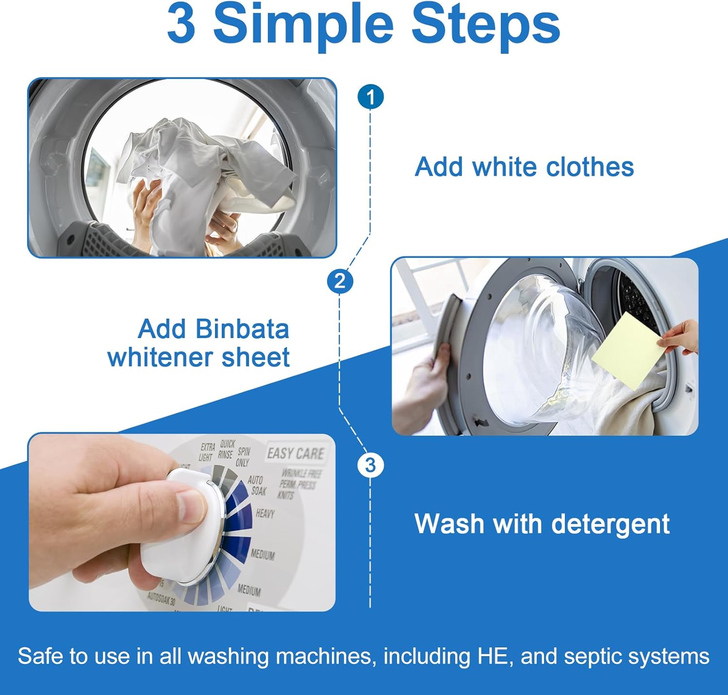Eco Laundry Whitener Sheets 78 Count – Binbata Unscented High Concentrated Laundry Bleach