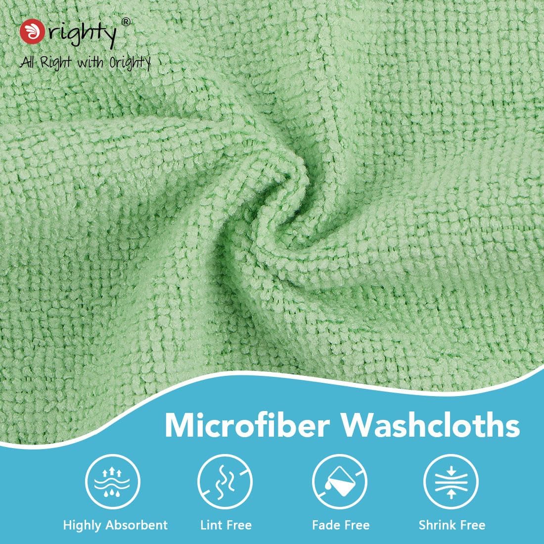 Orighty Wash Cloths Bulk Towels Set 200 Pack, Highly Absorbent and Soft Feel Microfiber Face