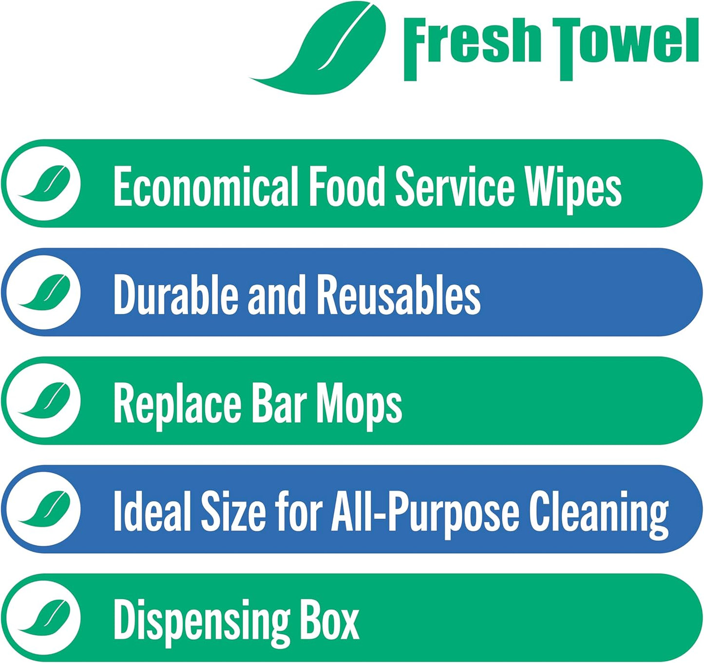 Fresh Towel Foodservice Reusable Paper Towels - 1/4 Fold, 13 x 20 inches - (1 Case of 150) All