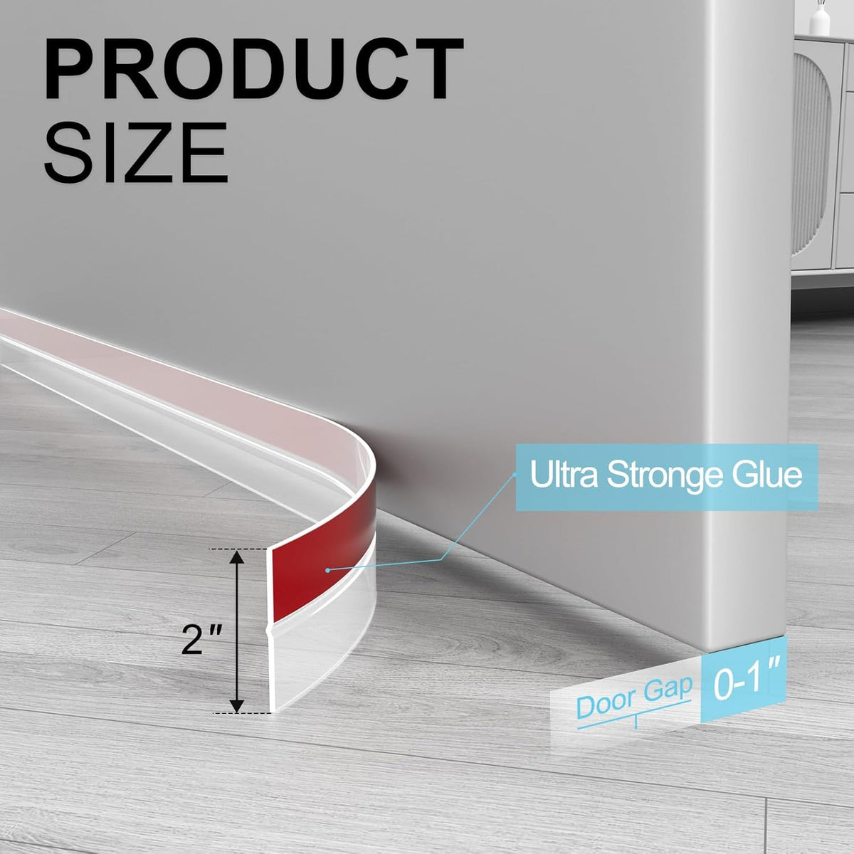 Heavy-Duty 20 ft x 2 in Weather Stripping, Door Draft Stopper Silicone Seal Strip for House and