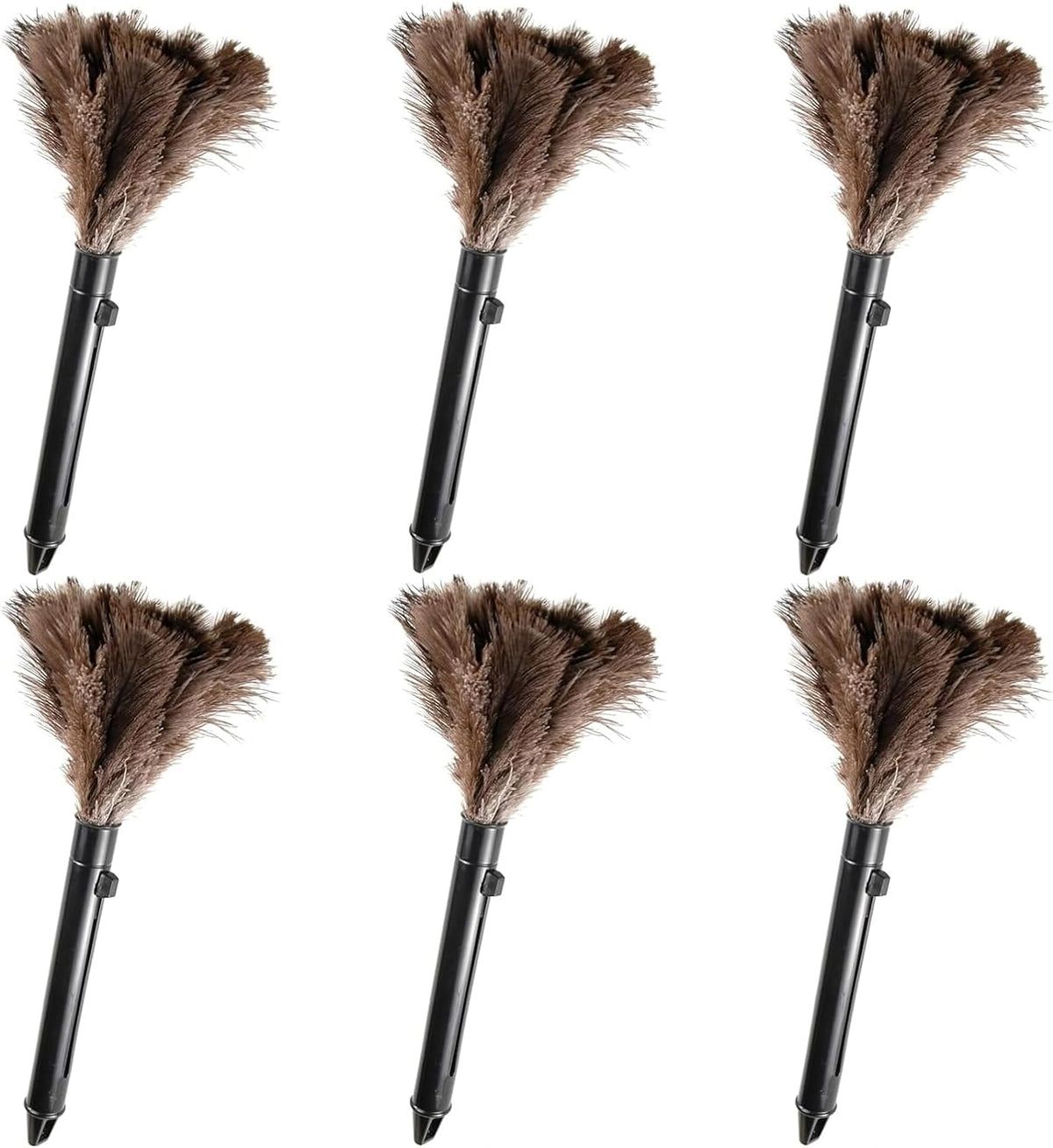 Retractable Feather Duster-Genuine Ostrich Feathers,Anti-Static,Reusable Eco-Friendly Handheld