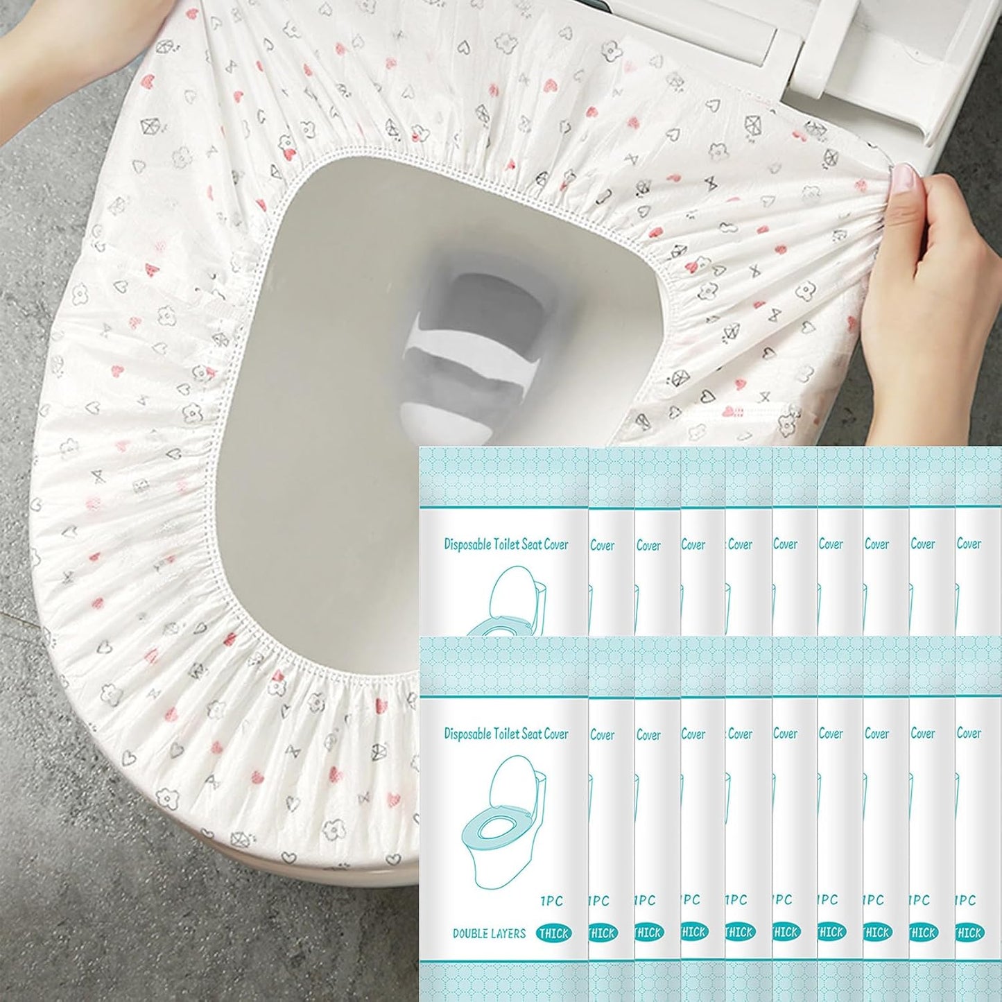 Disposable Toilet Seat Cover Independently Packaged With Non-Woven Fabric 20 Pack Of Travel