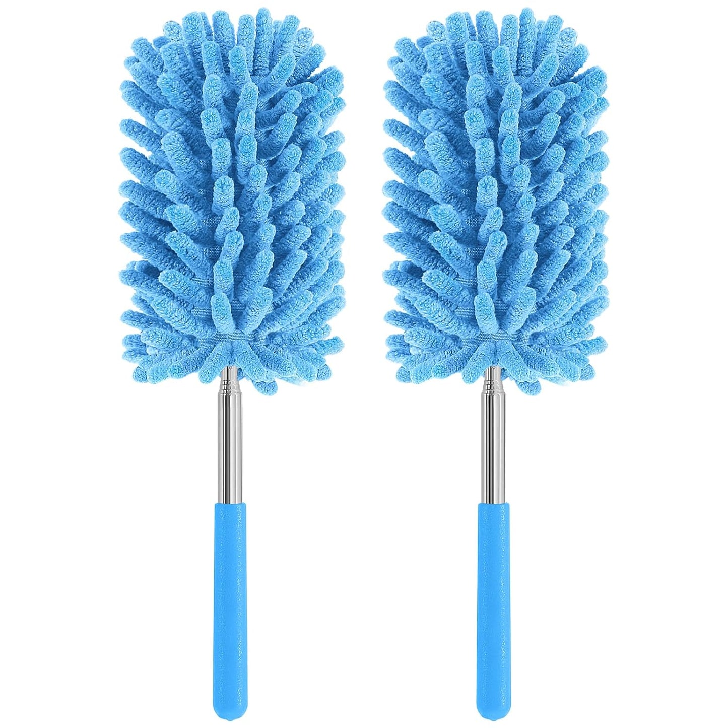 Mini Duster for Cleaning, 360° Bendable Hand Dusters with Extension Pole, Washable Small Duster for