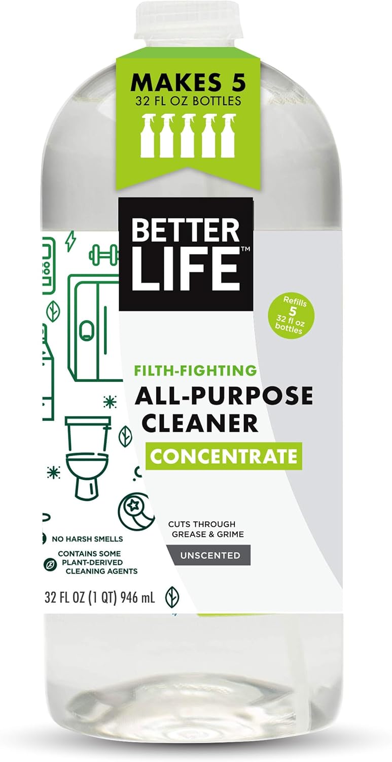 Better Life All Purpose Cleaner Concentrate- Multipurpose Home and Kitchen Cleaner for Glass