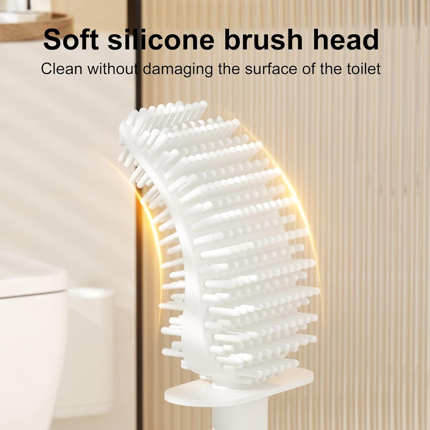 Toilet Brush and Holder Set - Wall Mounted Bathroom Scrub Brush, Toilet Bowl Brush and Plunger Set