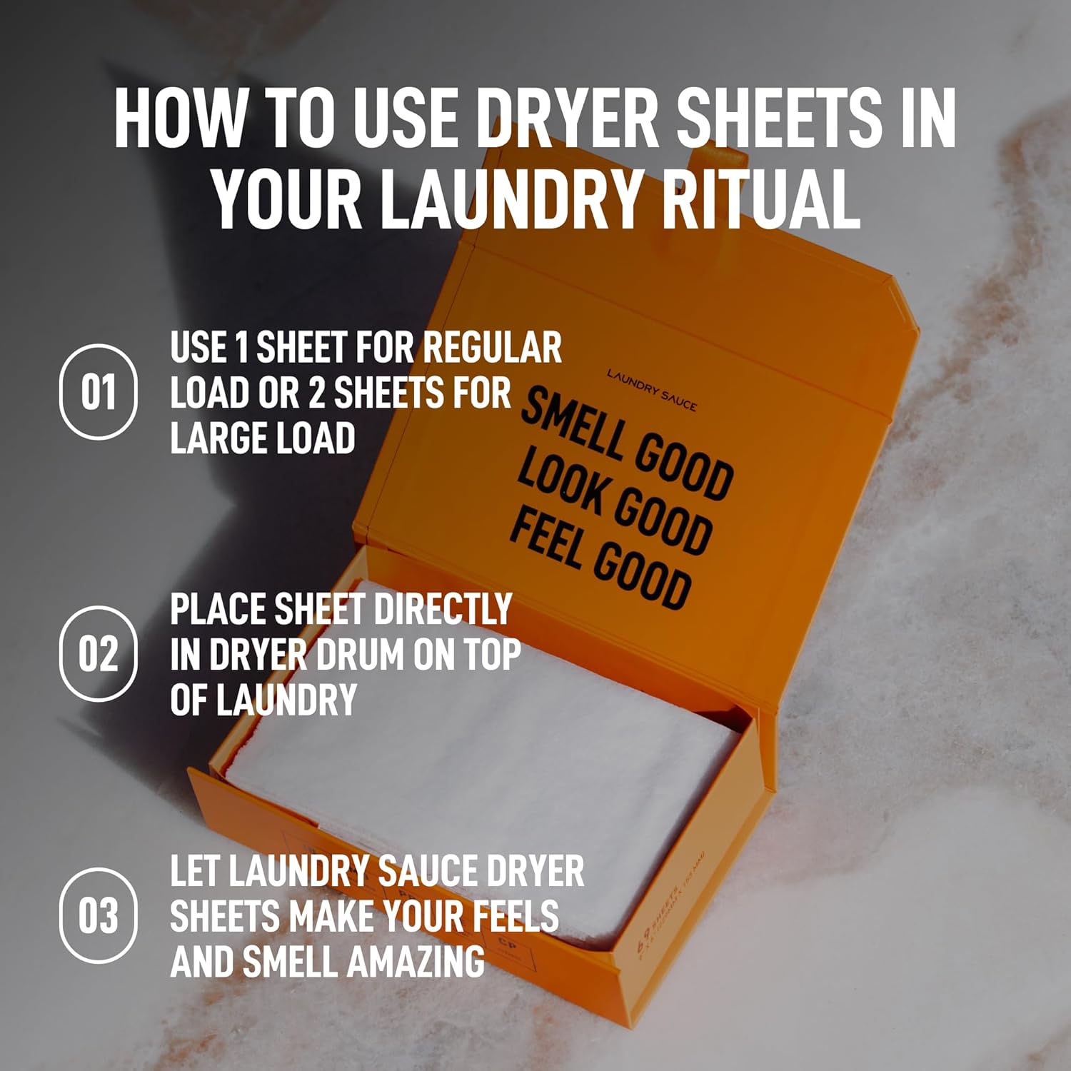 Laundry Sauce - Laundry Dryer Sheets (Italian Bergamot), Luxury Fragrance, Contains Essential Oils