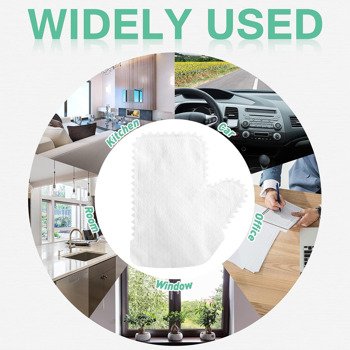 60 Pieces White Microfiber Dusting Gloves Artisan Dusting Mitt Microfiber Cloth Replaces Dust Wipes