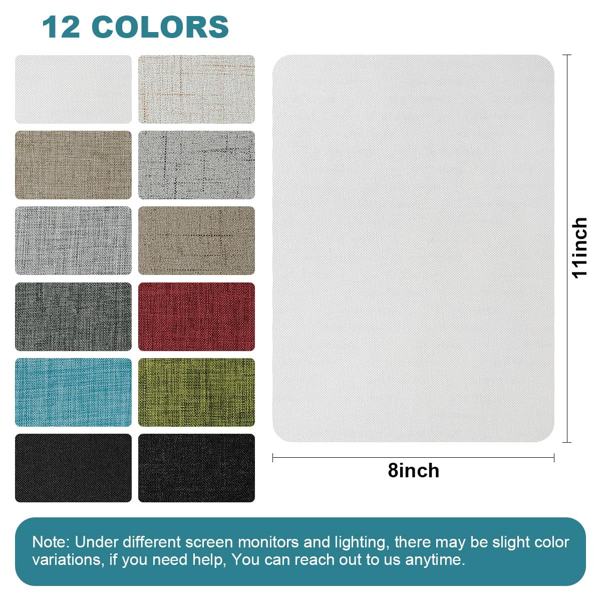 J.CARP 2Pcs Linen Repair Patches, Large Self-Adhesive Fabric Patch for Sofas, Couch, Furniture, Car