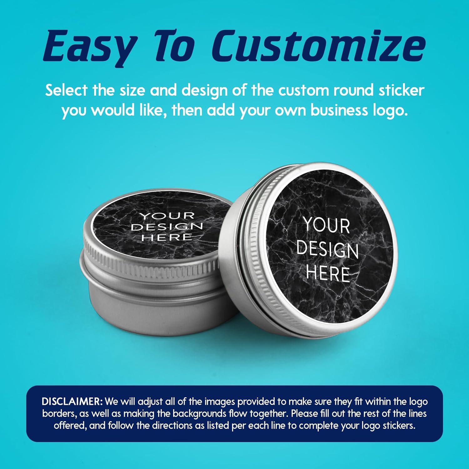 100 Custom Vinyl Stickers - Upload Your own Image, Text, Design, Logo - Personalized Logo Labels