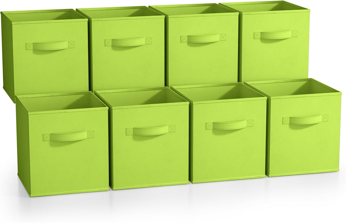 Sorbus Fabric Storage Cubes - 8 Foldable Storage Bins for Organizing Pantry, Cubbies, Toy Box