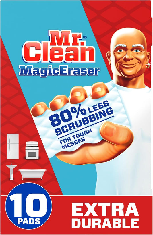 Mr. Clean Magic Eraser, Extra Durable, Multi Purpose Cleaner, Shoe, Bathroom, Shower, and Car