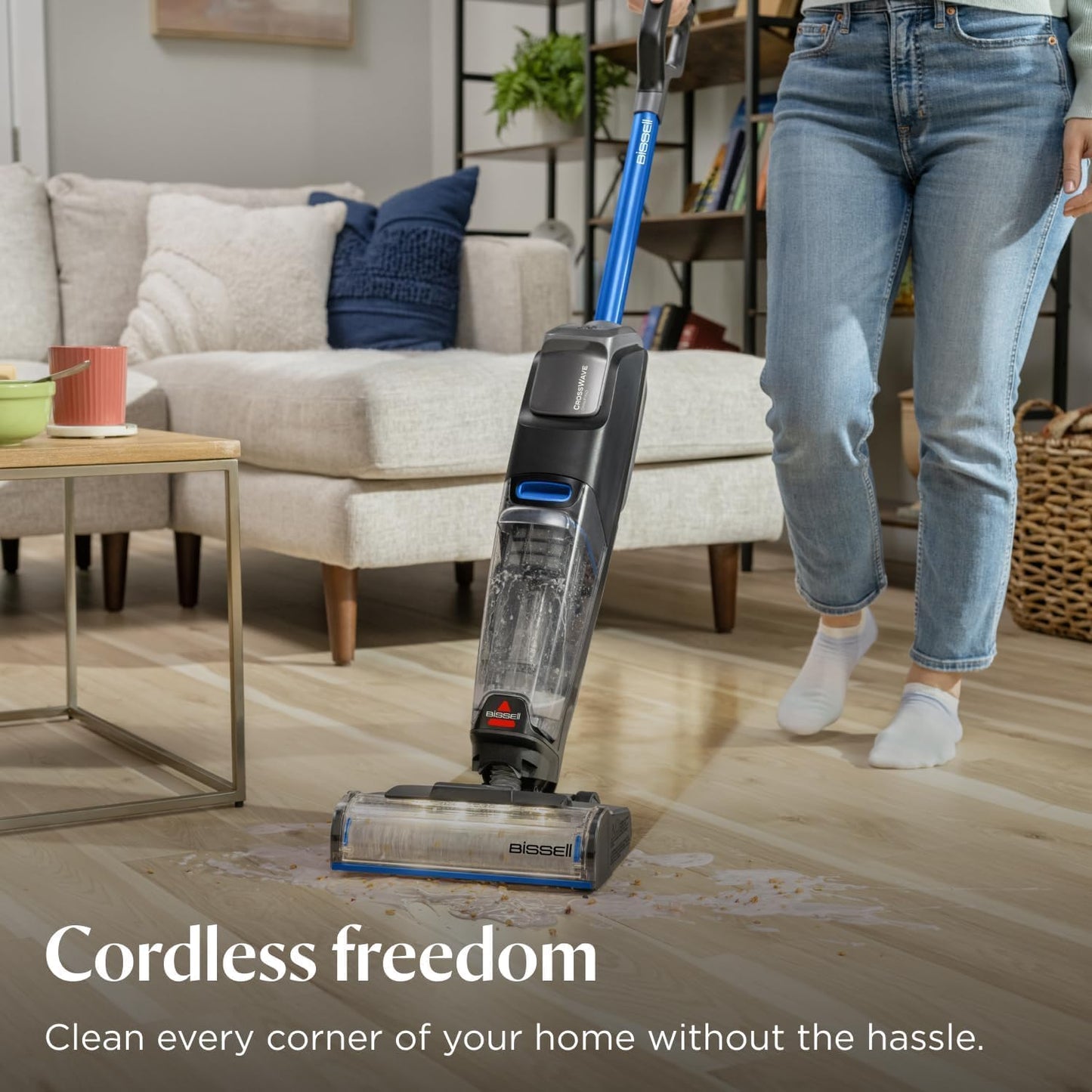 BISSELL Crosswave Cordless Plus, Wet Dy Vacuum w/FurFinder Headlights + Super Concentrate Multi