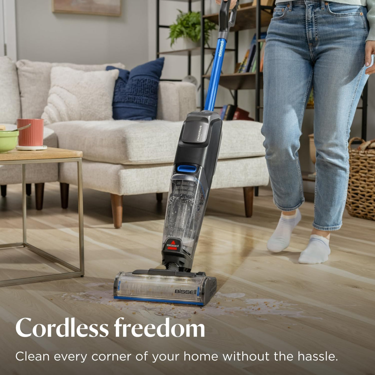 BISSELL Crosswave Cordless Plus, Wet Dy Vacuum w/FurFinder Headlights + Super Concentrate Multi