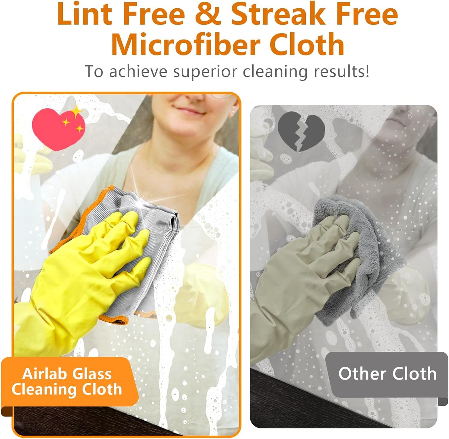 Glass Polishing Cloth Streak Free Miracle Microfiber Cleaning Cloth Lint Free Cleaning Rags for