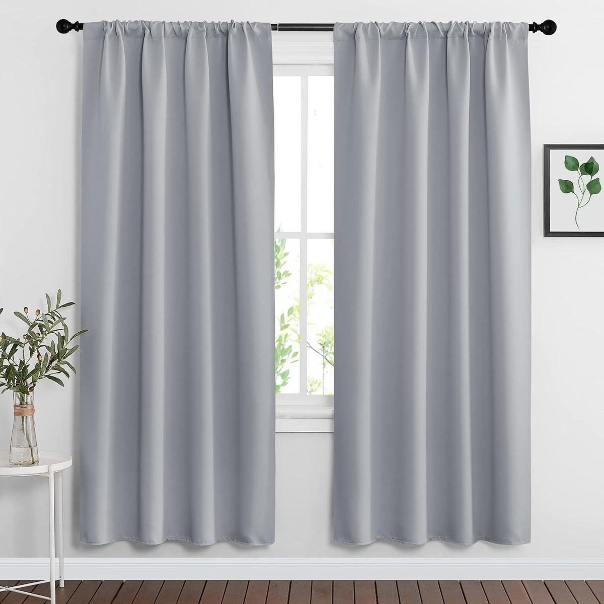 RYB HOME Blackout Curtains & Drapes - Light Block Thermal Insulated Privacy Window Covering for