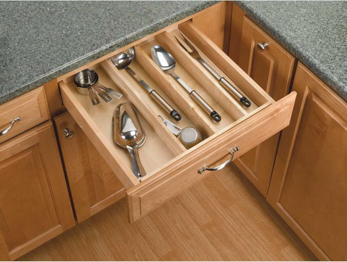 Rev-A-Shelf Trim-to-Fit Silverware Drawer Organizer For Kitchen Utensils, Cutlery Cabinet Storage