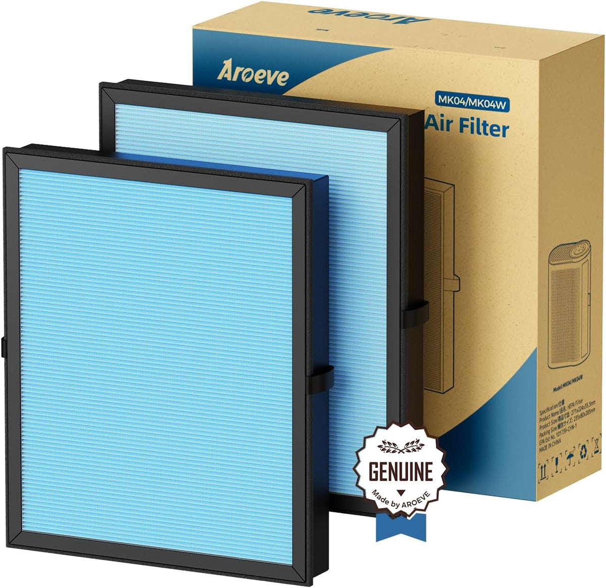 AROEVE MK04 Air Filter Suitable for MK04 for Dust, Pet Dander, Smoke, Pollen for Bedroom and