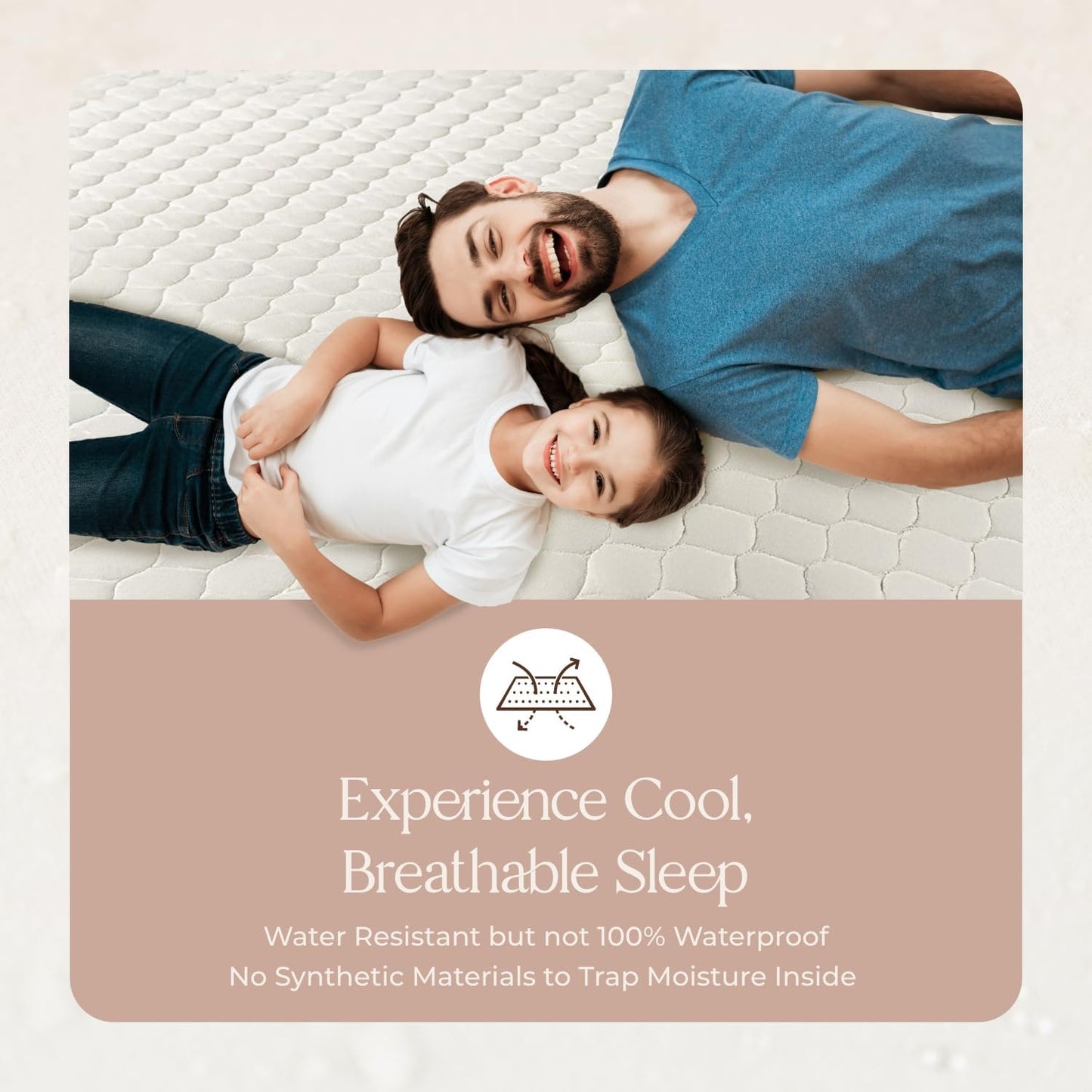 100% Cotton Organic Mattress Pad - Breathable & Cooling Mattress Protector Queen Size - Premium