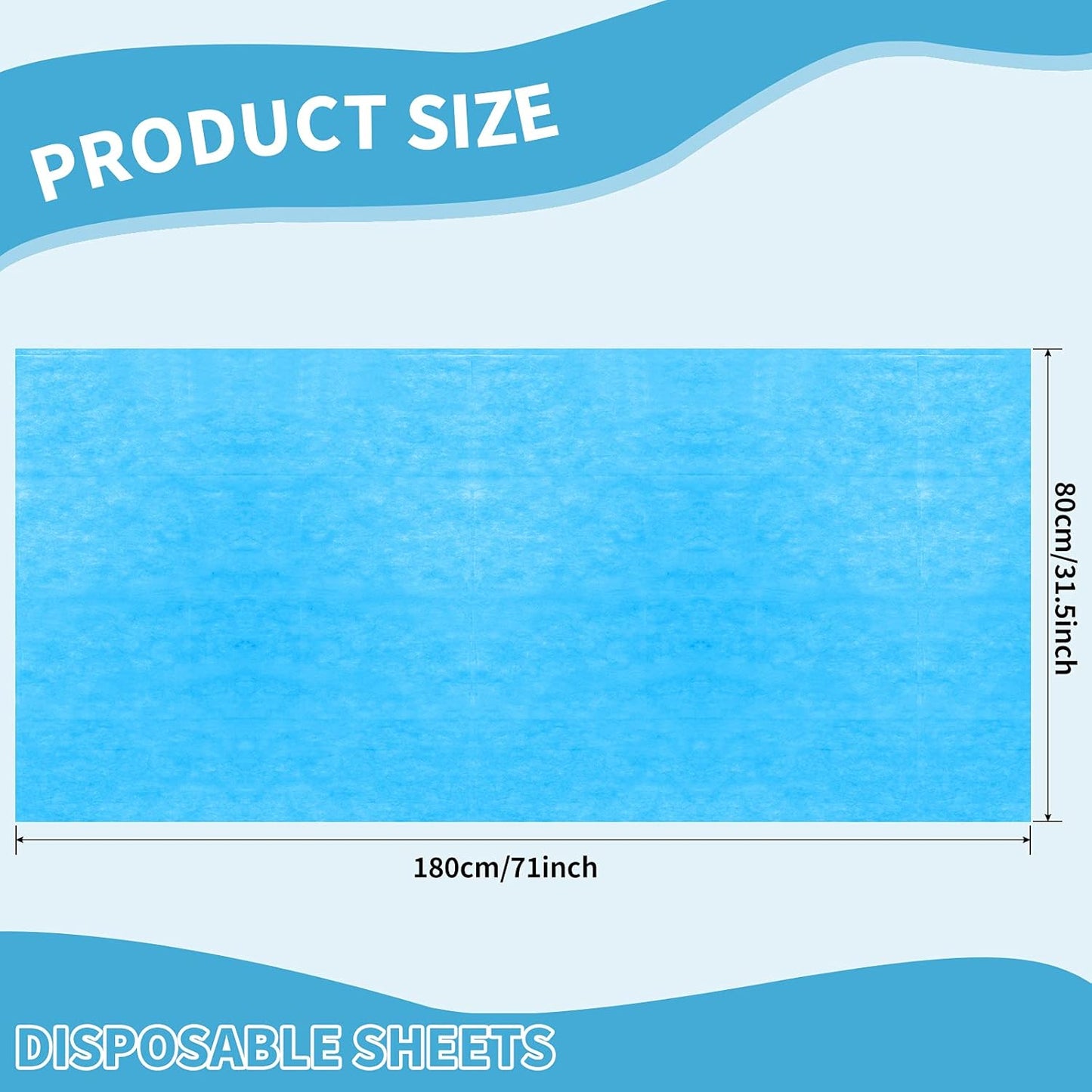 Breling 100 Pcs 31.5 x 71 Inch Disposable Bed Sheets Oil-proof PE Film Massage Table Sheets