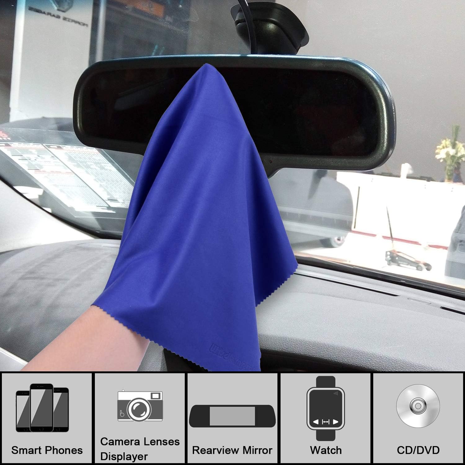 Wisdompro Extra Large 4-Pack Microfiber Cleaning Cloth For Laptop, LCD TV, Computer Screen
