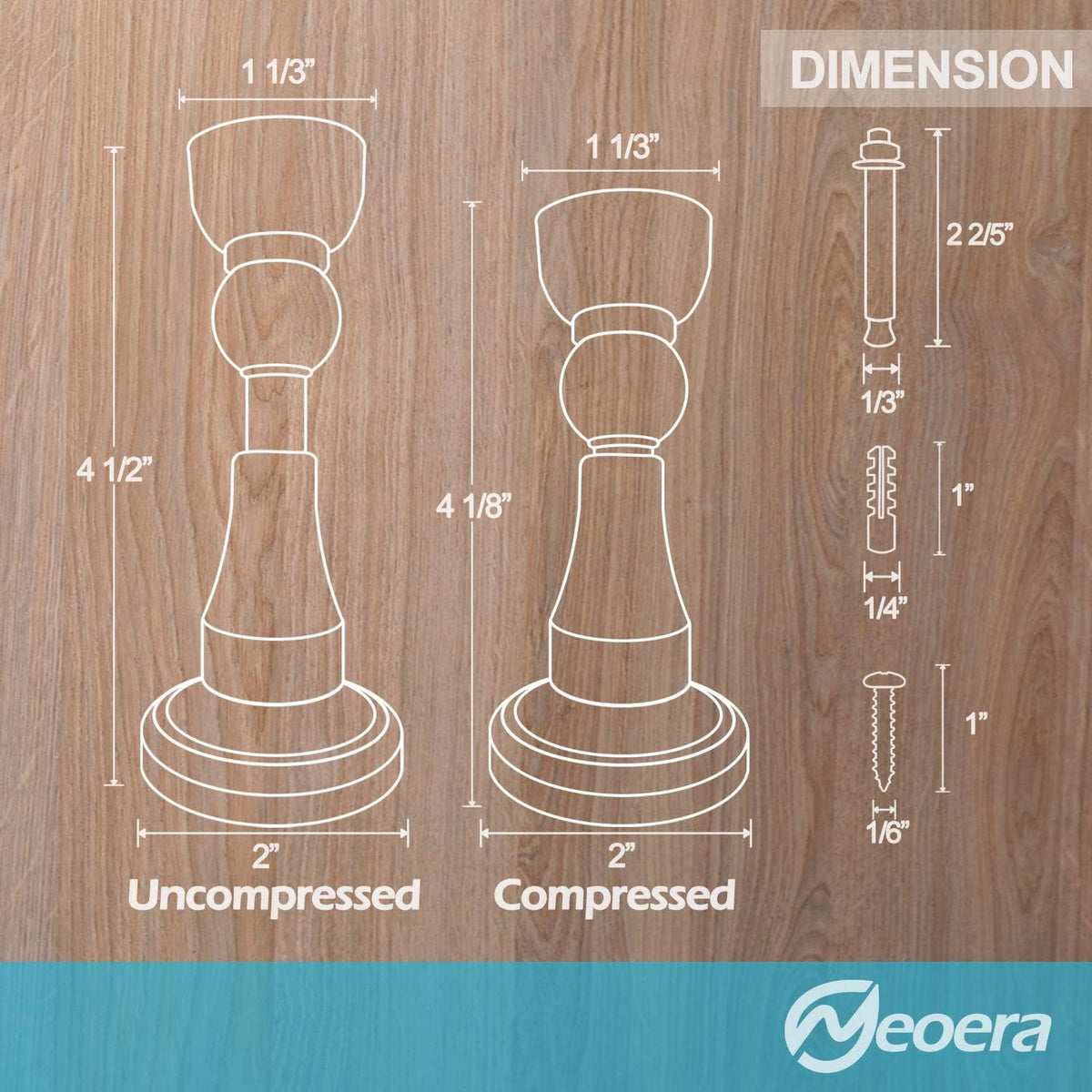 Neoera Magnetic Door Stopper, Updated Hydraulic Shock Absorbent Technology, Soft-Catch Magnetic