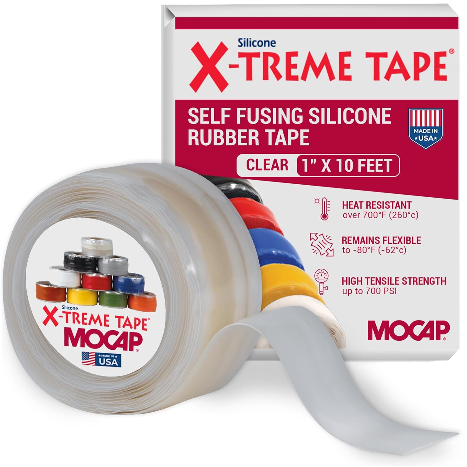 X-Treme Tape MOCAP Heavy Duty Electrical Tape, Self-Fusing Silicone Rubber, Waterproof & Insulating