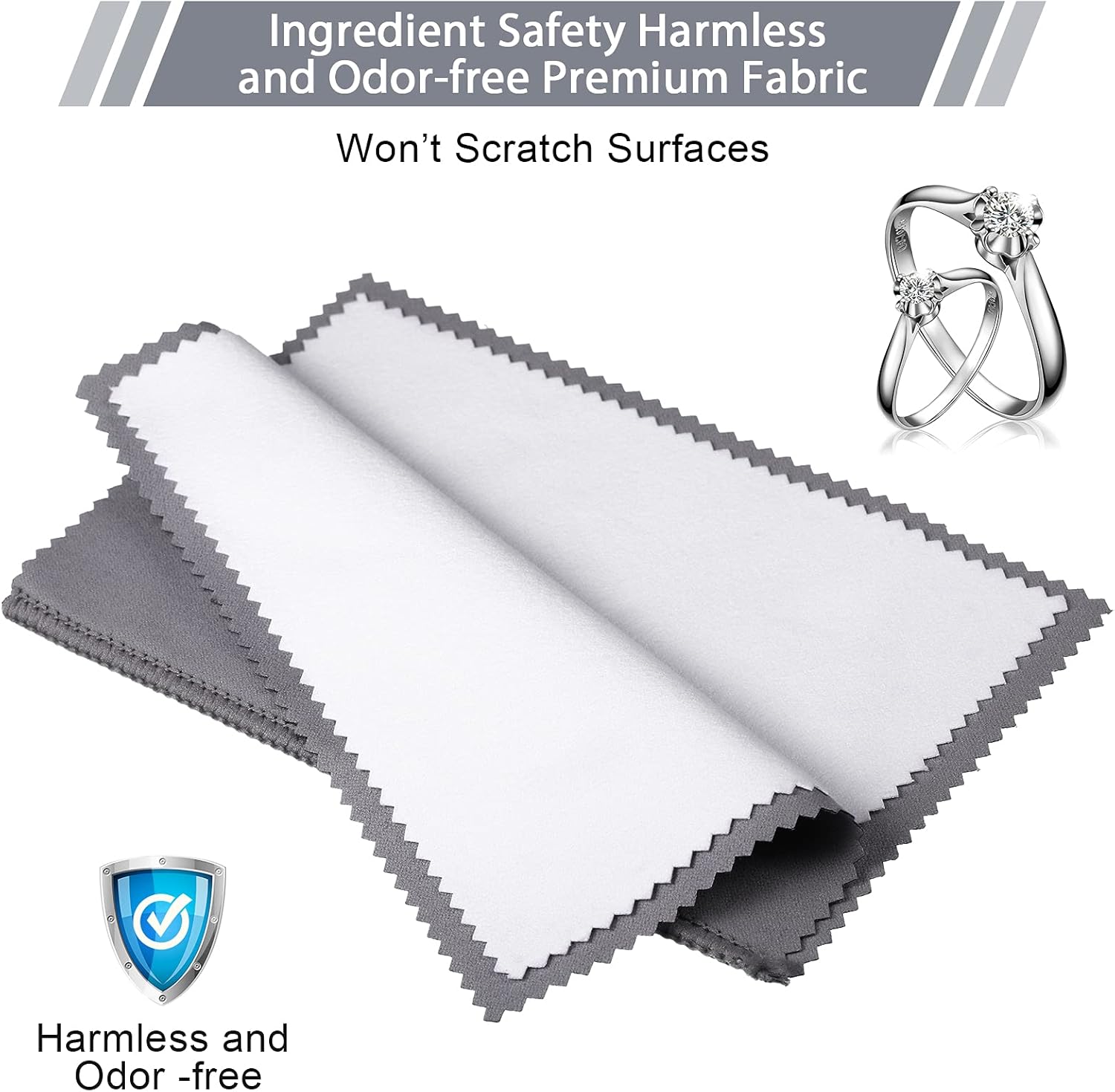 Breling 10 Pcs Silver Jewelry Polishing Cloths 6 x 8 inches Jewelry Cleaning Cloth Sterling Polish
