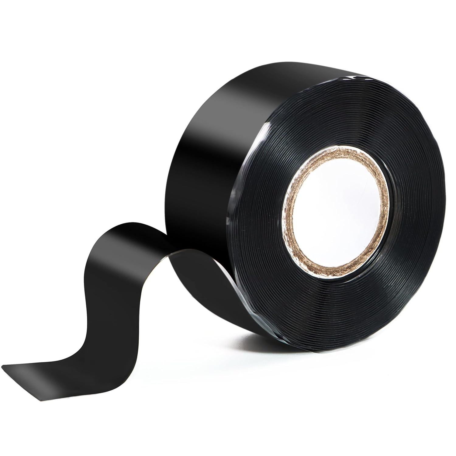 Self Fusing Silicone Tape 1 in x 16.4' Black Waterproof Rubber Leak Proof Sealing Silicone Rubber