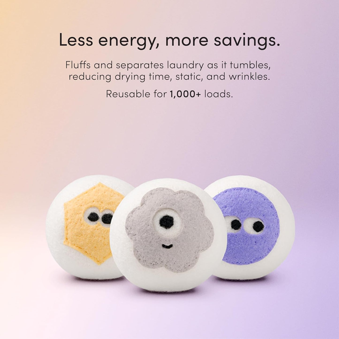 Dirty Labs | 100% New Zealand Wool Enzyme Buddies Dryer Balls | 3 Balls | Shorten Drying Time |