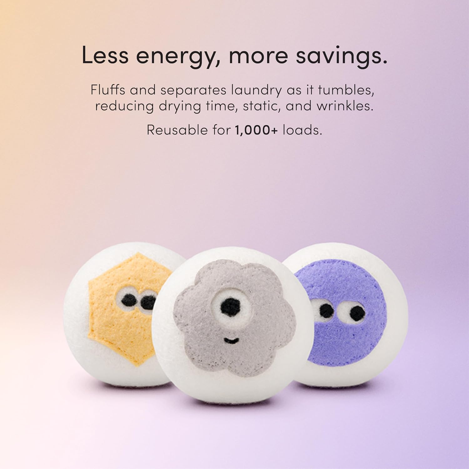 Dirty Labs | 100% New Zealand Wool Enzyme Buddies Dryer Balls | 3 Balls | Shorten Drying Time |