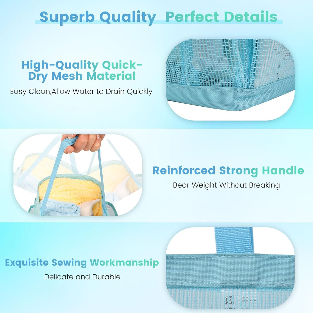 Shower Caddy Portable for College Dorm Room Essentials for Girls with 9 Pockets,Large-Capacity