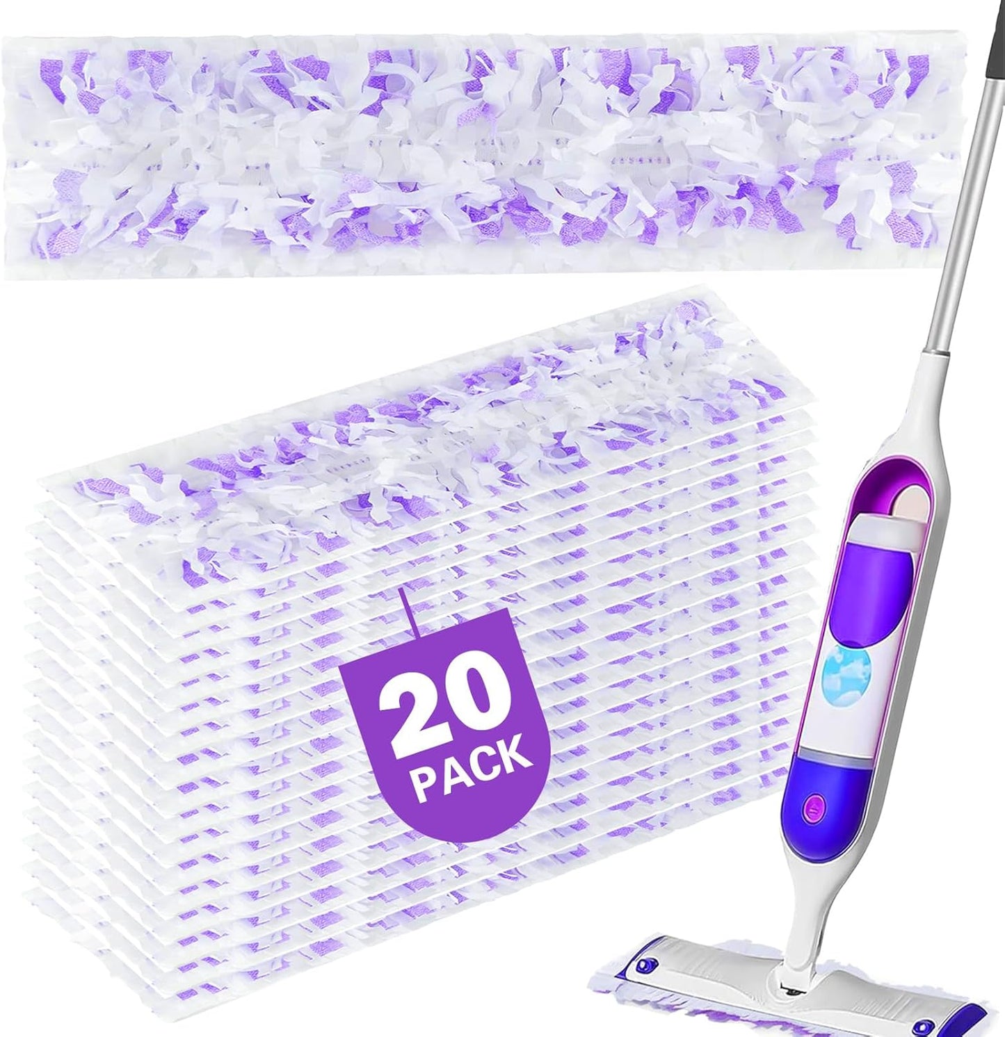 20 Count Power Mop Pads Refills for Swiffer PowerMop Multi-Surface Mopping Pad Disposable