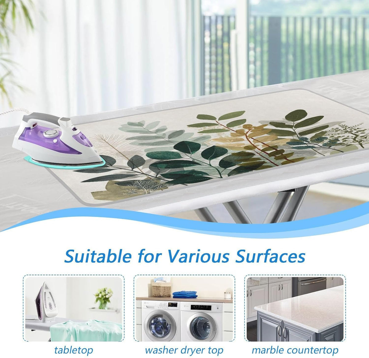 Ironing Mat Portable Ironing Pad Ironing Blanket for Table Top Heat Resistance Double-Side Using
