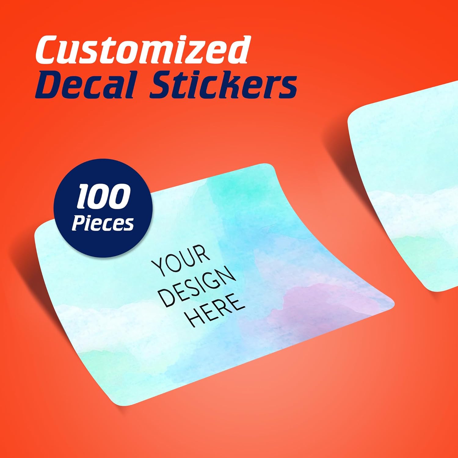 100 Custom Vinyl Stickers - Upload Your own Image, Text, Design, Logo - Personalized Logo Labels