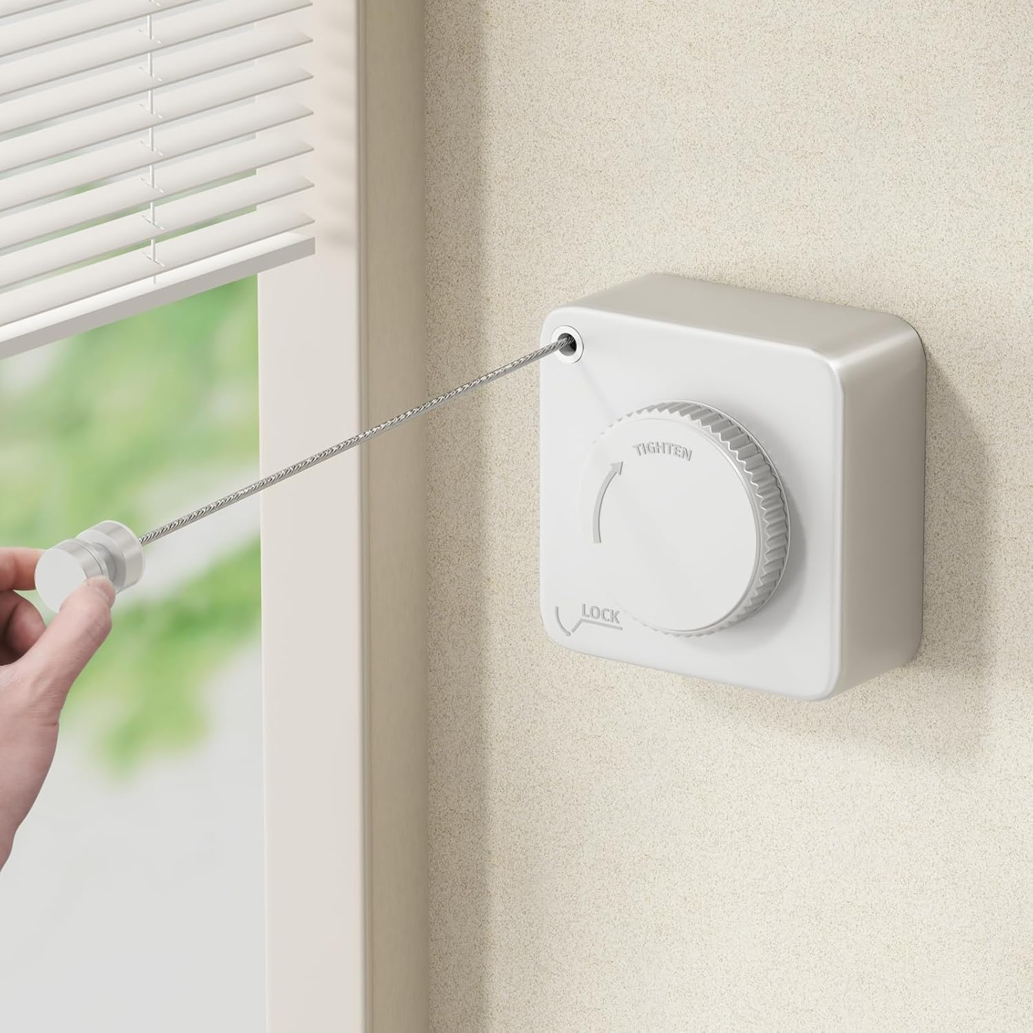 Retractable Clothesline Indoor, Non-Sagging Outdoor Clothes Line Retracting Heavy Duty Clothes