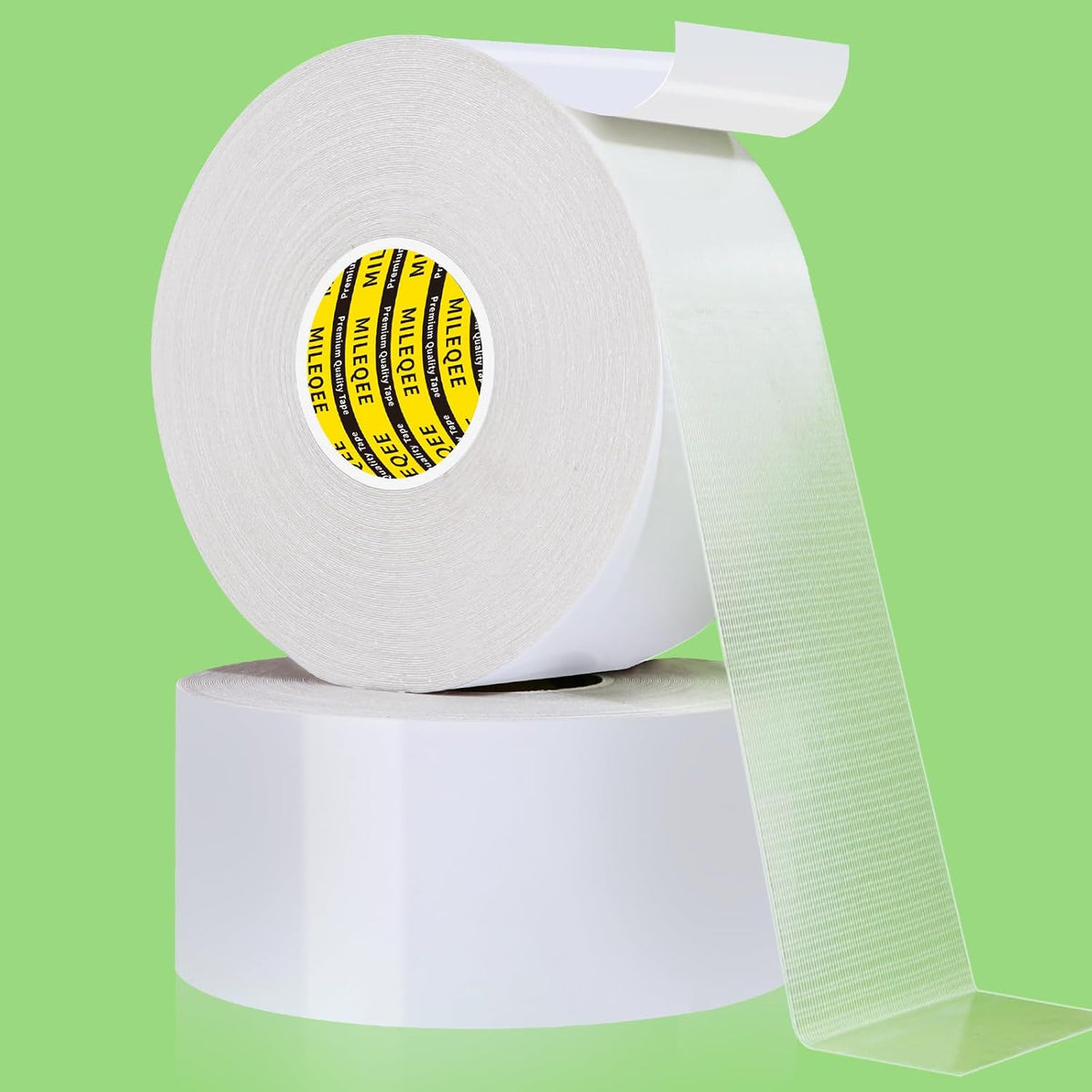 2Pack Double Sided Tape Heavy Duty, 2in x 66FT, Universal High Tack Strong Wall Adhesive with
