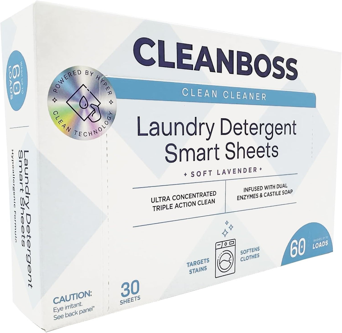 CleanBoss Laundry Detergent Smart Sheets - 30 Sheets