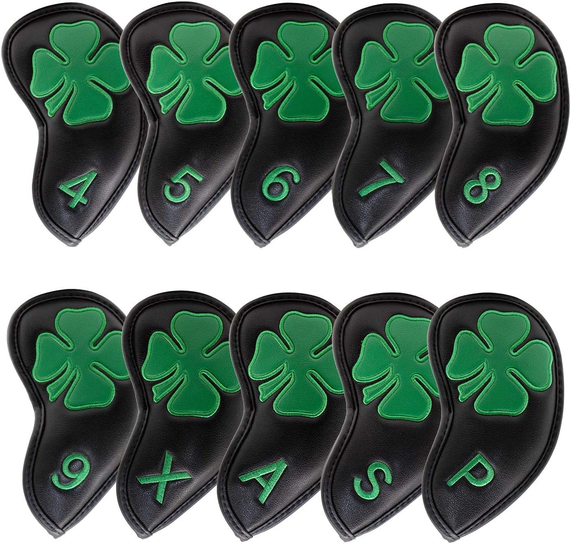 Golf Iron Covers Golf Iron Head Covers Leather Golf Iron Covers for Golf Clubs 10pcs Golf Iron