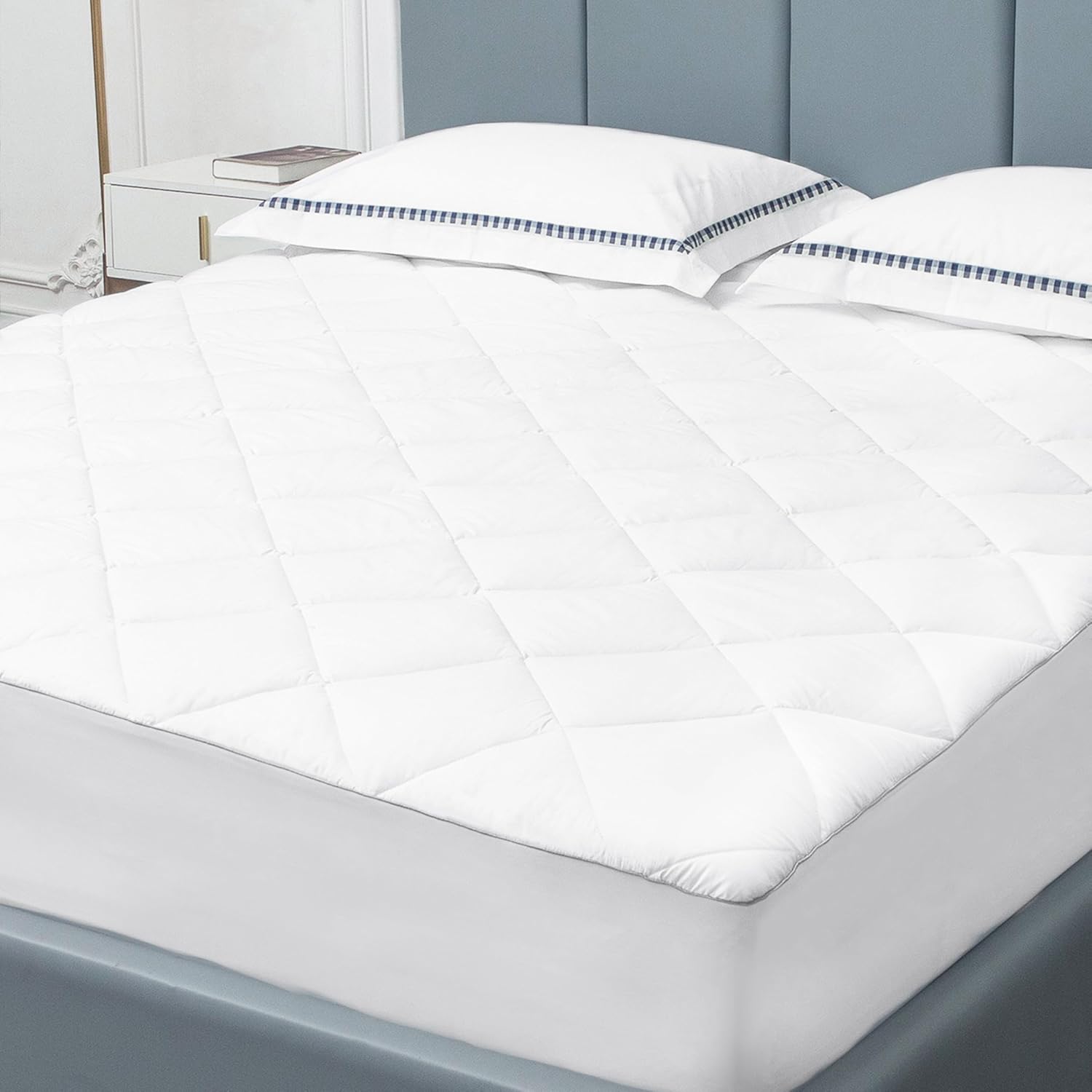 Sunflower Full Mattress Pad Cover, Cotton Mattress Cover Hypoallergenic, Extra Deep Pocket 18"-22"